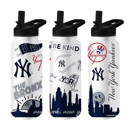 Logo Brands New York Yankees 34oz Native Quencher Bottle 520-S34QB-63